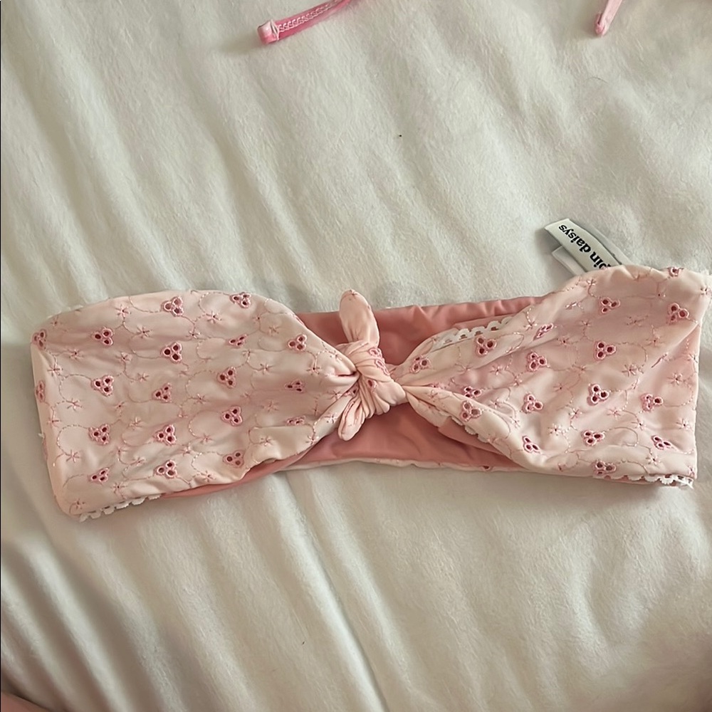 Pink Floral Bandeau Bikini